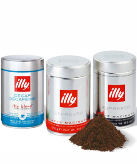 Ochutnávkový set Illy, 3x250g mletá káva